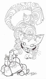 Cheshire Wonderland Trippy Kidnotorious Sketchy Stoner sketch template