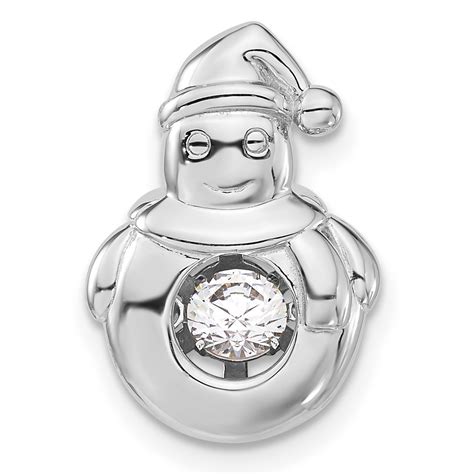 snowman chain  charm pendant  cz   sterling silver  mm   mm ebay