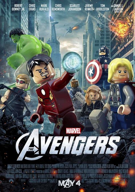 blot   avengers lego edition  poster