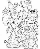 Christmas Coloring Symbols Color Print sketch template