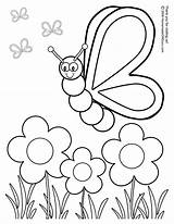Butterfly Coloring Kids Printable Printables sketch template