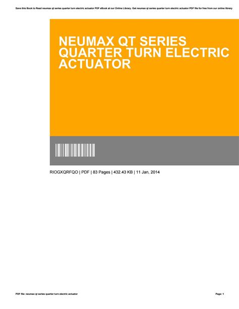 neumax qt series quarter turn electric actuator  wierie issuu
