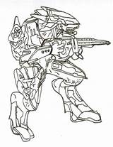 Elite Halo Coloring Pages Template sketch template