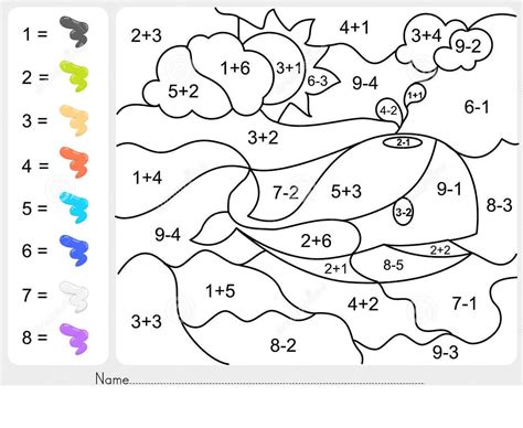 math coloring worksheets  kindergarten debra deans multiplication