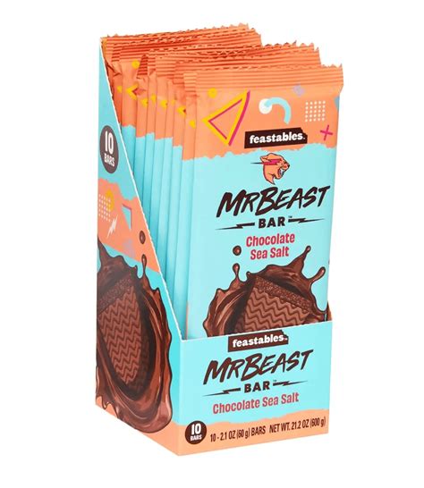 feastables  beast sea salt dark chocolate bars  oz   pack