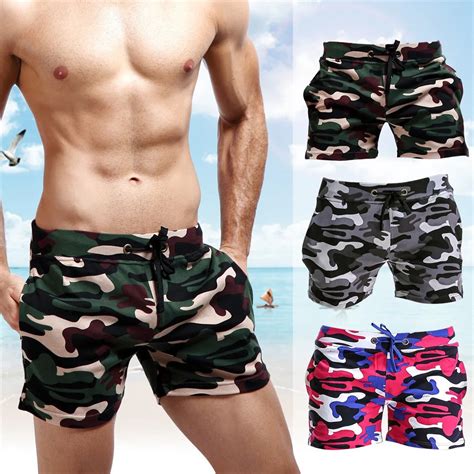 camouflage summer mens gym fitness shorts bodybuilding jogging training