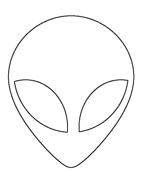 alien head pattern   printable outline  crafts creating