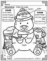 Math Winter Color Multiplication Coloring Number Worksheets Division Grade Fun Choose Board Sixth Teacherspayteachers sketch template