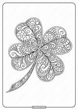 Zentangle Kleeblatt Mandalas Patricks Yin Colorier Druckbares Trebol Percival Iskuristanbul sketch template