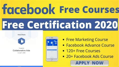 facebook marketing courses  certificate verified certificate