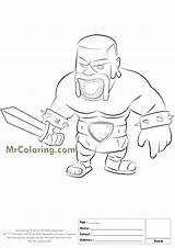 Clash Clans Barbarian sketch template