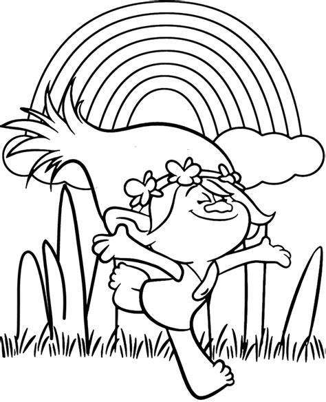poppy trolls coloring sheet coloring pages