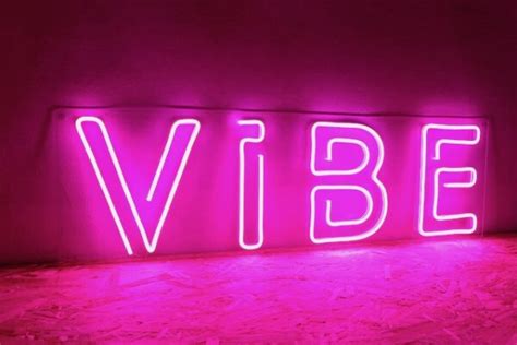 Vibe Stunning Led Neon Sign For Home Or Workplace