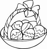 Easter Coloring Basket Egg Pages Colouring Printable Empty Color Clipart Print Sheet Clip April sketch template