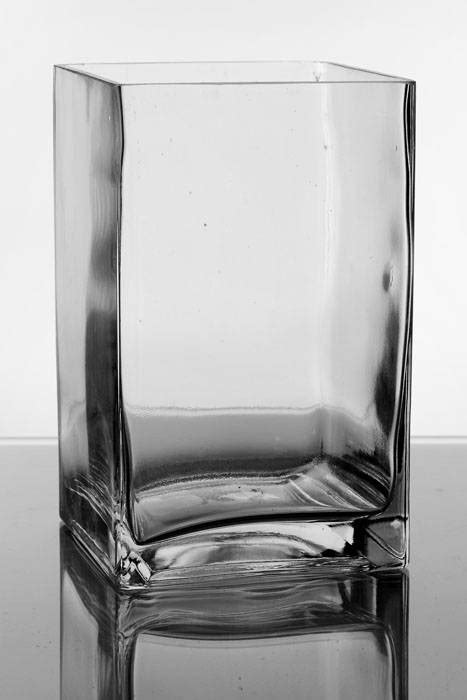 5 X 5 X 8 Square Vase Clear