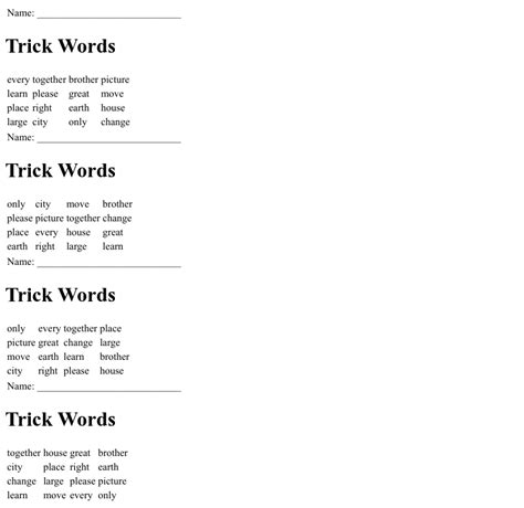 trick words bingo cards wordmint