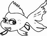 Coloring Fish Cartoon Wecoloringpage Pages sketch template