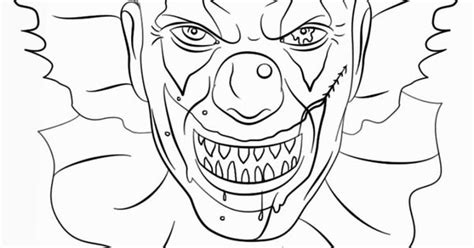 scary clown coloring pages coloring pages pinterest scary clowns
