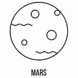 Coloring Pages Mars Solar System Planet Planets Ones Venus Little sketch template
