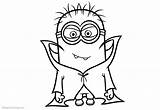 Coloring Minion Pages Vampire Style Printable Color Kids sketch template