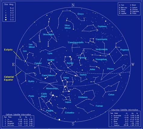 winter constellations   northern hemisphere constellation map