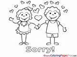 Sorry Coloring Pages Cards Sheet Sheets Title Template Coloringpagesfree sketch template