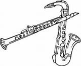 Saksofon Colorir Saxofone Instrumenty Saxophone Clarinet Supercoloring Saxofones Saxophones Ausmalbilder Colorare Disegni Klarinet Kolorowanki Dęte Kolorowanka Dois Clarinete Fagot Saxofoons sketch template