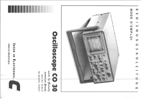 mhz oscilloscope   equipment conrad electronic radiomuseum