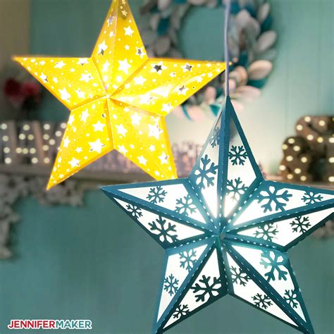 paper star lanterns  brighten   winter jennifer maker