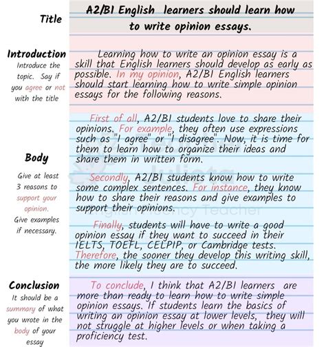 sample   simple opinion essay teacher julieta