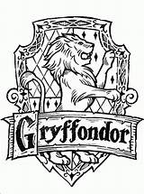 Coloring Gryffindor Pages Popular sketch template