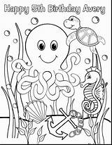 Sea Coloring Pages Ocean Creatures Life Animal Animals Printable Print Under Underwater Beach Adult Detailed Marine Scene Color Cloudy Meatballs sketch template