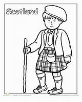 Coloring Scotland Pages Scottish Drawings Designlooter sketch template