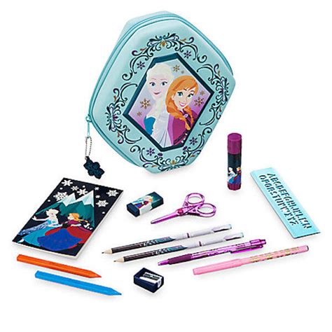 Nwt Disney Store Frozen Anna And Elsa Zip Up Stationary Kit School