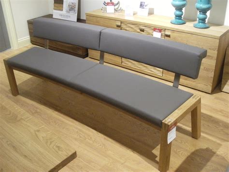furniture grey fabric bench brown wooden legs brown wooden polsterbank
