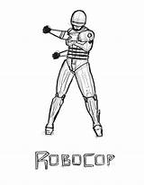 Robocop Coloring Superheroes sketch template