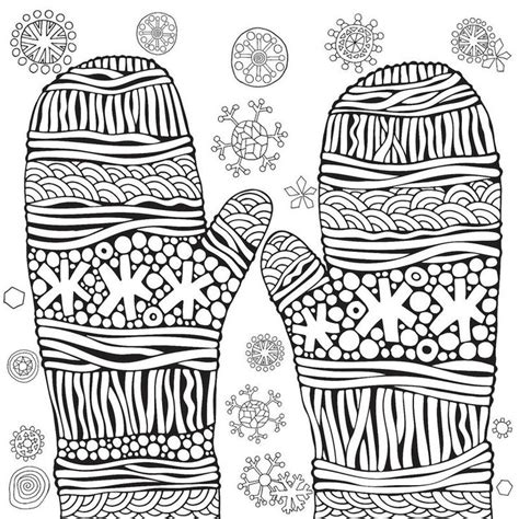 christmas mitten coloring page  coloring
