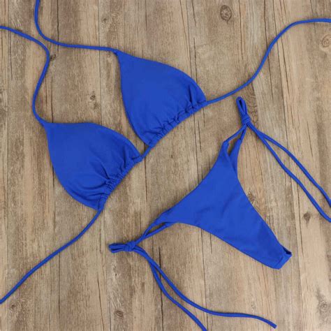 2020 Brazilian Women Mini Micro Bikini G String High Waist Thong