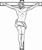 Cross Coloring Jesus Christ Crucified Drawings Pages Drawing Tattoo Mpmschoolsupplies sketch template