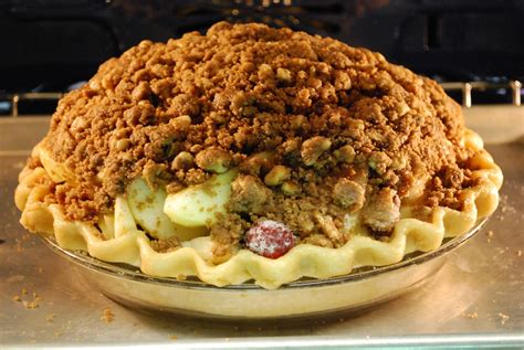 pie love  deep dish winter fruit pie  walnut crumb