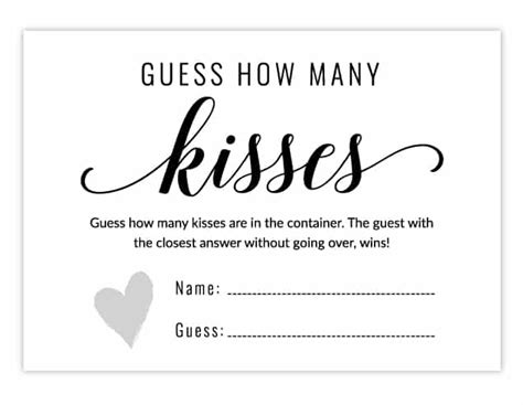 guess   kisses   jar  printable