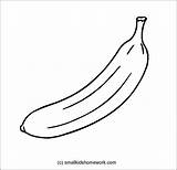 Banana Outline Drawing Sketch Line Kids Fruits Drawings Coloring Getdrawings Pages Papaya Paintingvalley sketch template