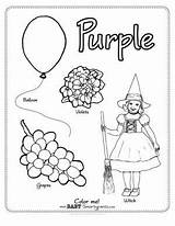 Purple Color Coloring Pages Preschool Worksheets Kids Journal sketch template