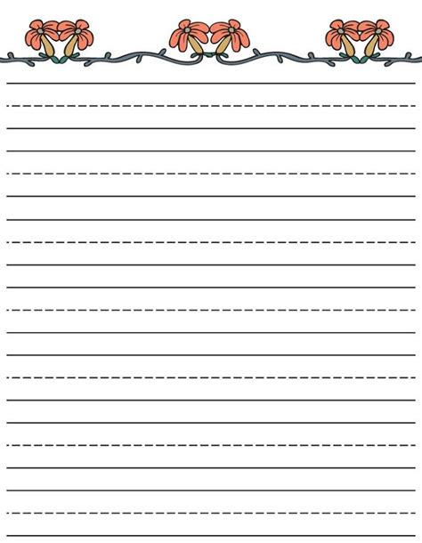 printable paper template  kids  worksheets lined writing paper