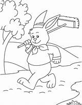 Rabbit Mop Coloring sketch template