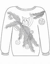 Coloring Sweater Pages Popular sketch template