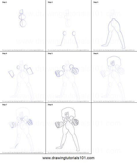 How To Draw Garnet From Steven Universe Printable Step By