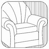 Armchair Coloring Pages Furniture Coloringbookfun sketch template