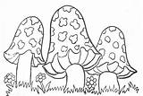 Mushrooms Coloring Kids Color Pages Cute Printable sketch template