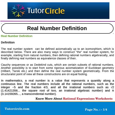 real number definition  tutorcircle team issuu